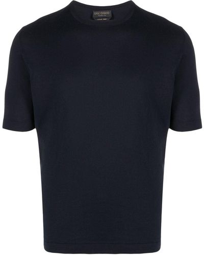 Dell'Oglio T-shirt Met Ronde Hals - Blauw