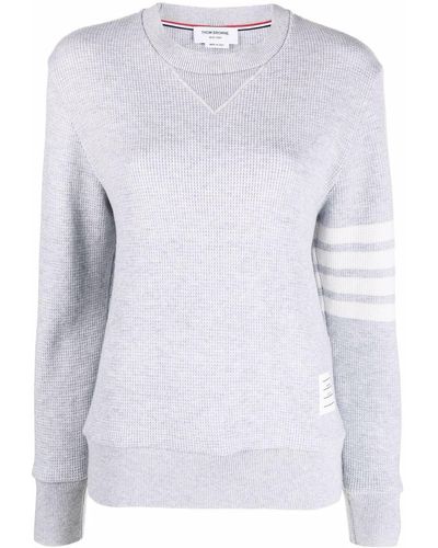 Thom Browne Sweatshirt mit Streifen - Grau