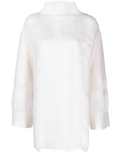 Mrz Roll-neck Drop-shoulder Sweater - White