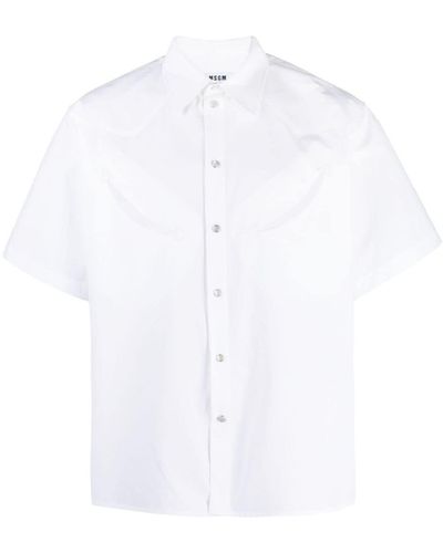 直販販売品 MSGM 海外発送】バナナプリント コットンポプリンシャツ