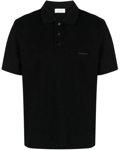 Ferragamo ロゴ ポロシャツ - ブラック