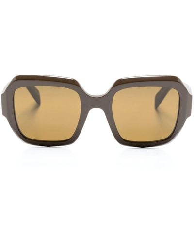 Prada Geometric Oversized-frame Sunglasses - Natural