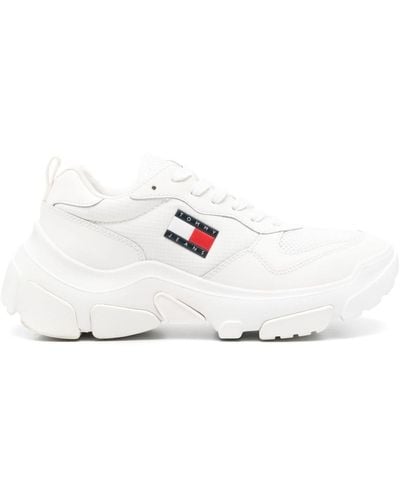 Tommy Hilfiger Logo-appliqué Sneakers - White