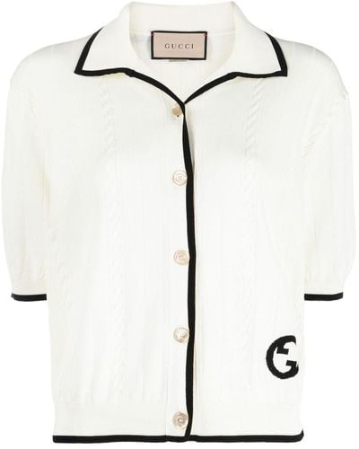 Gucci Vest Met GG Print - Naturel