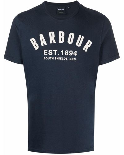 Barbour Logo Print T-shirt - Blue