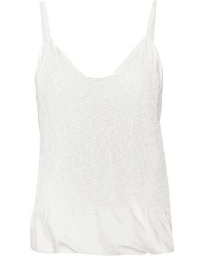 Jil Sander Tanktop mit Lochstrickmuster - Weiß