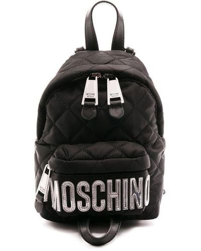 Moschino Mini Quilted Backpack - Black