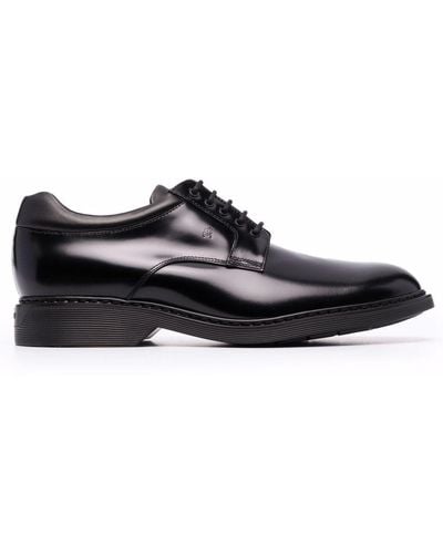 Hogan H576 - Derby Lace-ups With Rubber Bottom - Black