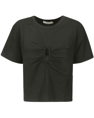 IRO Camiseta Tejy con aberturas - Negro