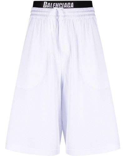 Balenciaga Technical-mesh Jersey Swim Shorts - White