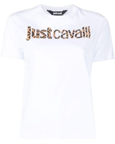 Just Cavalli T-Shirt mit Animal-Print - Weiß