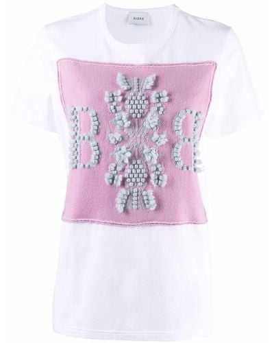 Barrie Embroidered Logo Cotton T-shirt - Pink