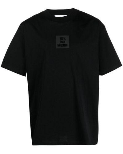 Moschino T-shirt Met Logopatch - Zwart