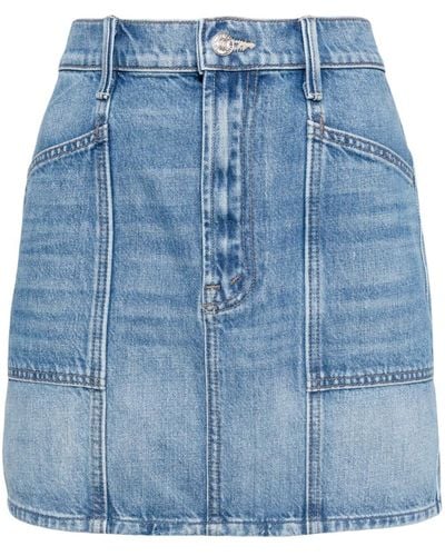 Mother Lineup High-rise Mini Skirt - Blue