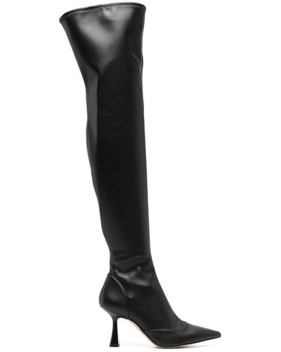 MICHAEL Michael Kors Clara 85mm Leather Boots - Black