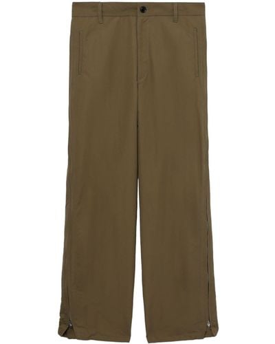 Toga Zip-detail Straight-leg Trousers - Green