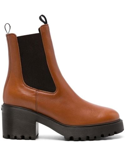 Hogan H649 Slip-on Ankle Boots - Brown