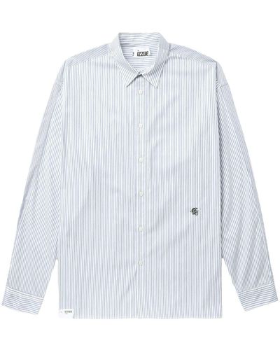 Izzue Striped Cotton Shirt - White