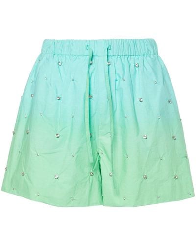 Sandro Gem-embellished Ombré Shorts - Green
