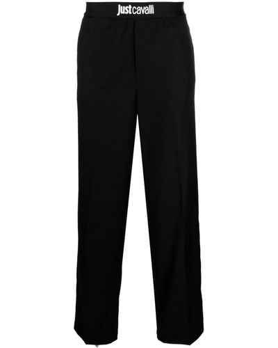 Just Cavalli Logo-print Tailored Pants - Black