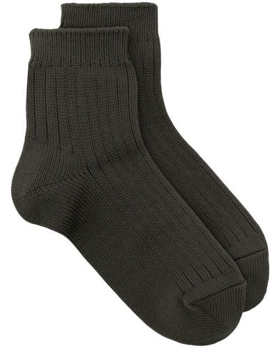 Undercover Logo-print Ribbed-knit Socks - Black