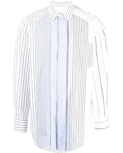 Feng Chen Wang Camisa a múltiples rayas - Blanco