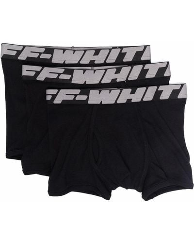 Off-White c/o Virgil Abloh Logo-waistband Boxers (3-pack) - Black