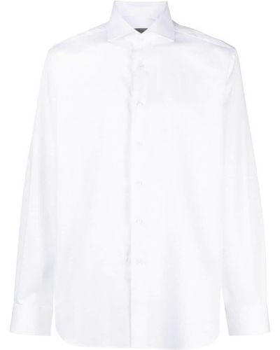 Corneliani Camisa con cuello italiano - Blanco