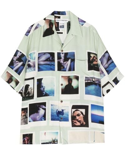 Wacko Maria X Davide Sorrenti Overhemd Met Print - Grijs
