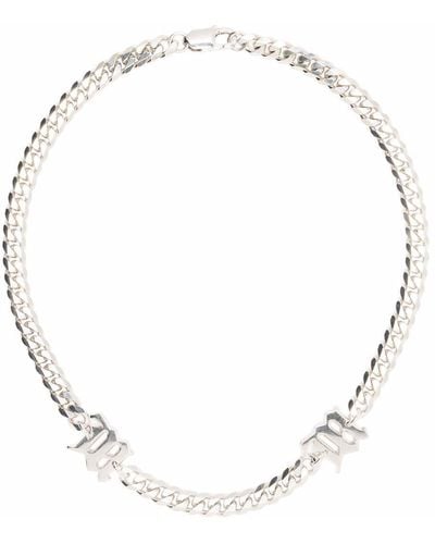 MISBHV Collar de cadena barbada con monograma - Metálico