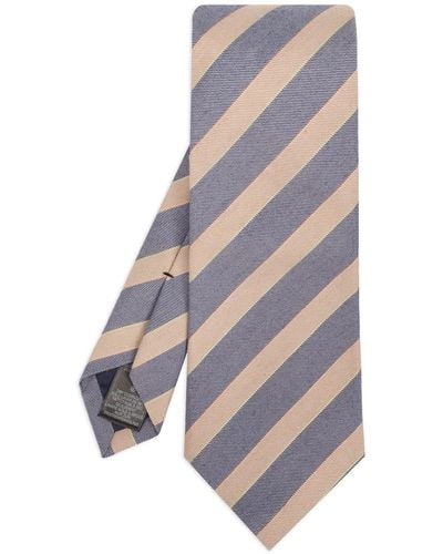 Paul Smith Krawatte mit diagonalen Streifen - Grau