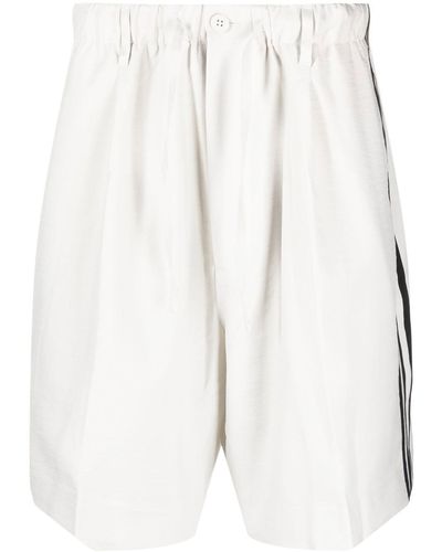 Y-3 Shorts con banda laterale - Bianco