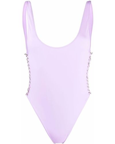 Stella McCartney Chain Link-trim Swimsuit - Purple