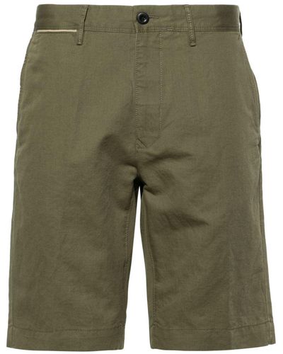 Incotex Chino-Shorts mit Logo-Stickerei - Grün