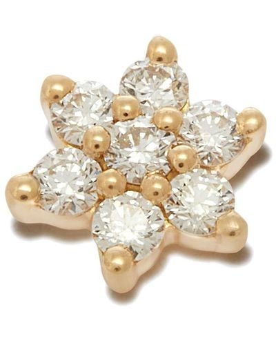Maria Tash 18kt Yellow Gold Flower Diamond Stud Earring - Metallic