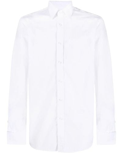 Ralph Lauren Purple Label Pointed-collar Long-sleeve Shirt - White