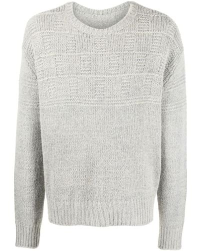 MM6 by Maison Martin Margiela Crew-neck Long-sleeve Sweater - Grey