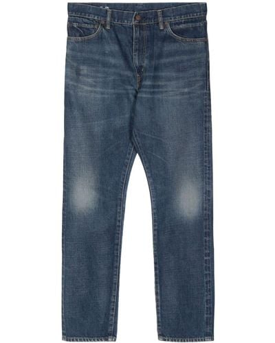 Visvim Halbhohe Straight-Leg-Jeans - Blau