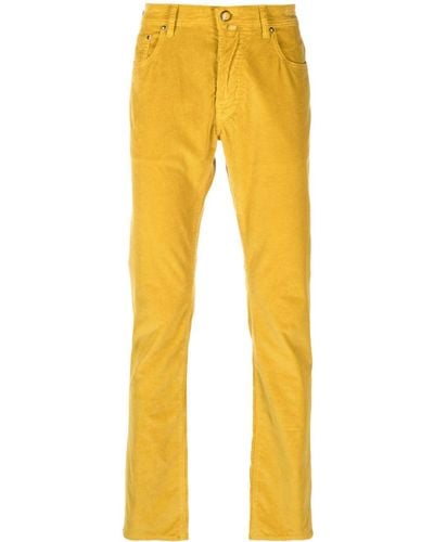 Jacob Cohen Straight-leg Corduroy Trousers - Yellow