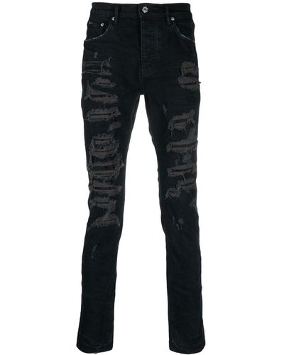 Purple Brand Distressed Skinny Jeans - Blue