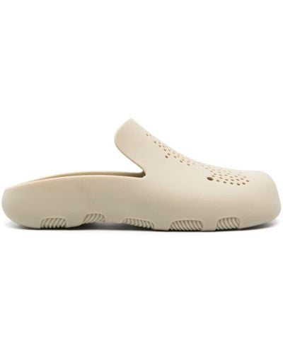Burberry Stingray Perforated Clogs - White