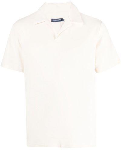 Frescobol Carioca Terry-cloth Short-sleeve Polo Shirt - White