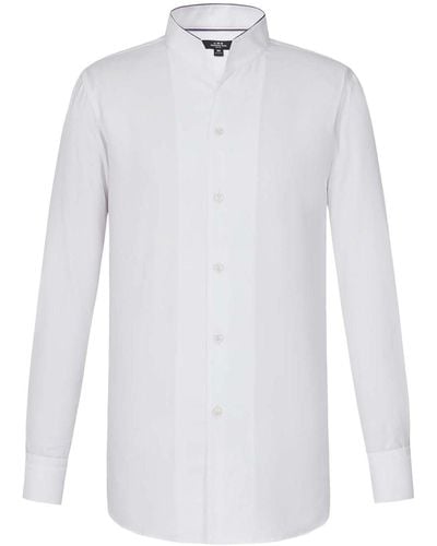 Shanghai Tang Contrast-collar Cotton Shirt - White