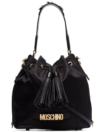 Moschino ロゴ バケットバッグ - ブラック