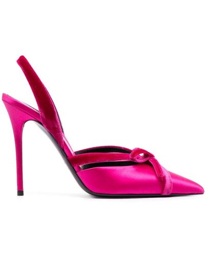 Tom Ford Salones de saten y terciopelo con lazo - Rosa