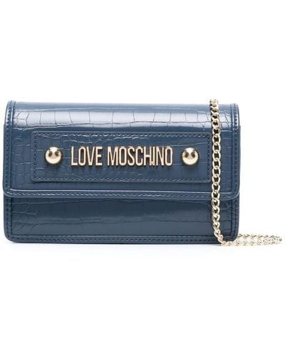 Love Moschino Crossbodytas Met Logo - Blauw