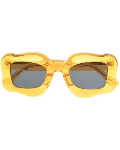 Bonsai Oversized Curved-frame Sunglasses - Yellow