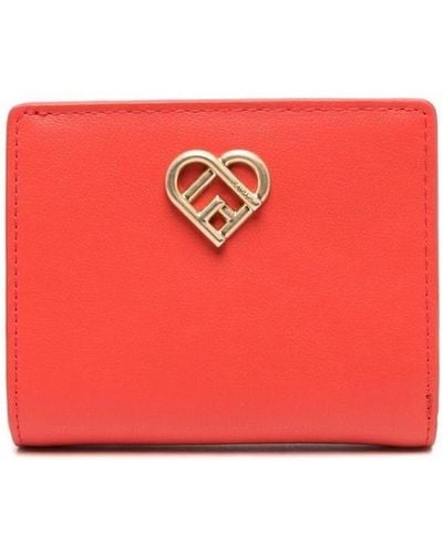 Furla Cartera con placa del logo - Rojo