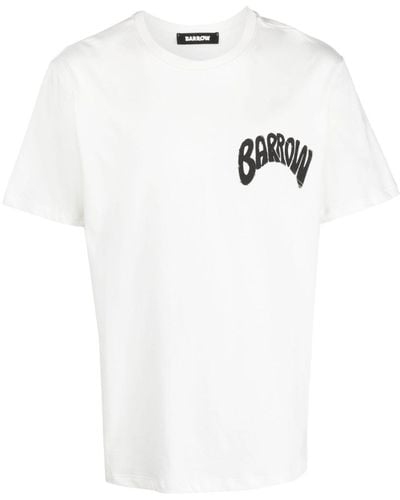Barrow T-shirt Met Logoprint - Wit
