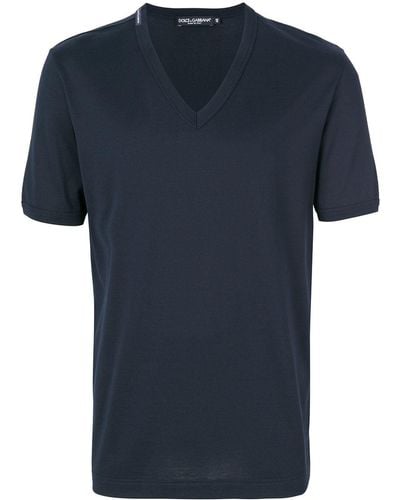 Dolce & Gabbana ドルチェ&ガッバーナ Vネックtシャツ - ブルー